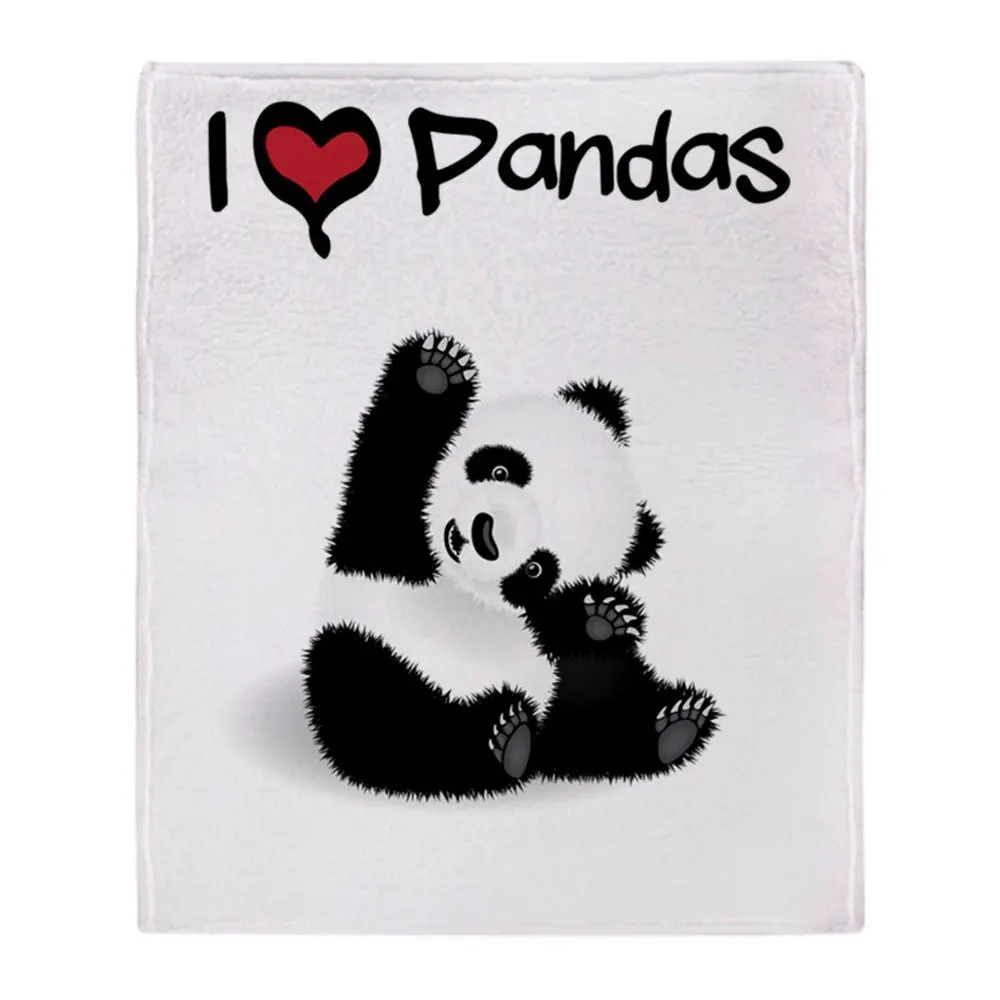 

Personalized Baby Panda Soft Fleece Throw Blanket Cover Throw Over Sofa Bed Blanket Home Textile