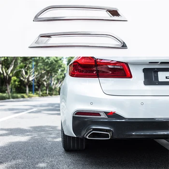 

2x Chrome ABS Rear Fog Light Lamp Frame Cover Interior Decoration Trim For BMW 5 Series G31 17-2018