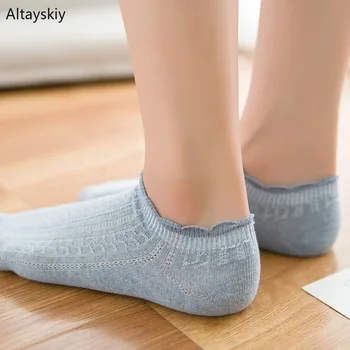 

Socks Women Lace Striped Ladies Elegant Thin Solid Kawaii Summer Cotton Harajuku Sock Womens Breathable Casual Japanese Style