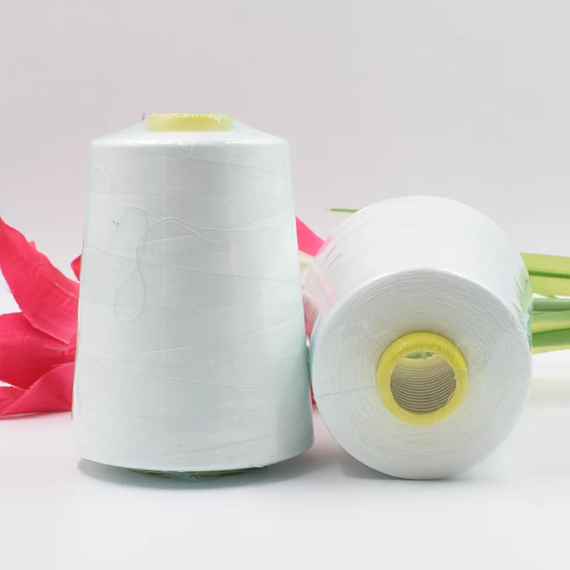 

Durable 8000 Yard Overlocking Sewing Machine Line Industrial Polyester Thread Metre Cones White Sew Thread Sewing Accessories