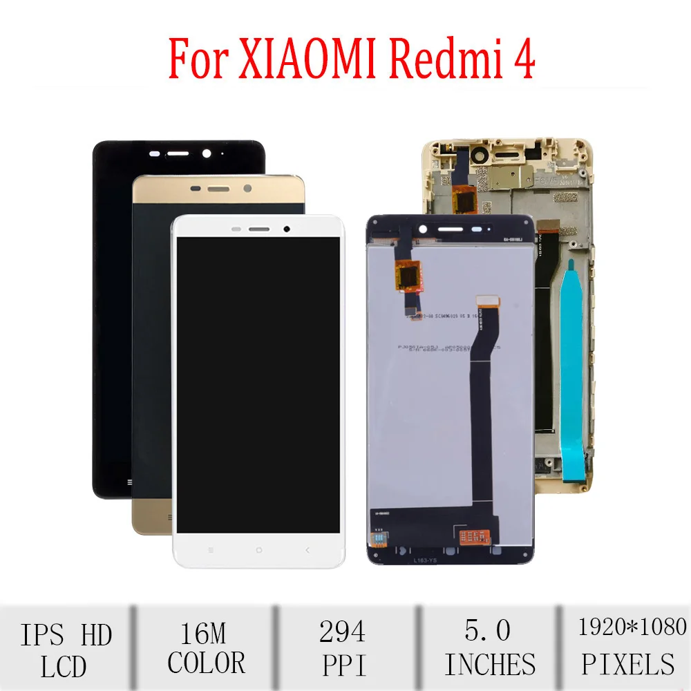 5 0 &quotОригинальный для Xiaomi Redmi 4 ЖК дисплей сенсорный экран с рамкой дигитайзер Redmi4