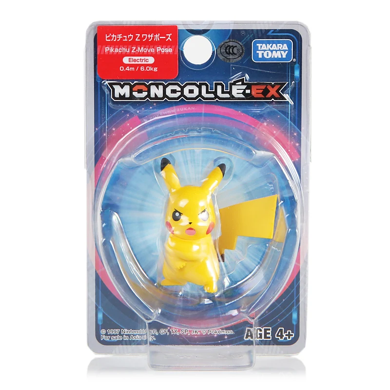 Миниатюрная игрушка Takara Tomy коллекционная фигурка из коллекции Пикачу Z-Move поза