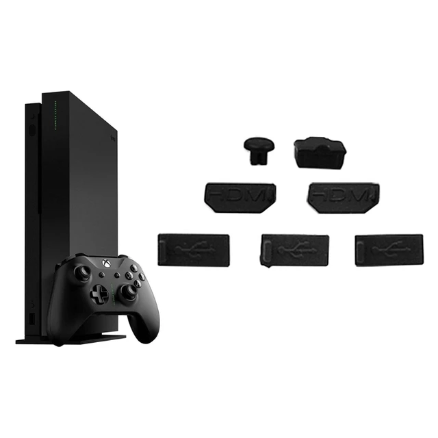 Best Price OOTDTY 7pcs USB HDMI Dust Plug Cover for Xbox One X Gaming Console Dust Proof Cap Kits Best Price OOTDTY 7pcs USB HDMI Dust Plug Cover for Xbox One X Gaming Console Dust Proof Cap Kits