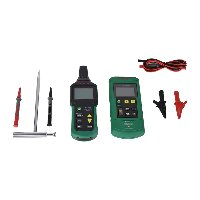 

1 Pcs Professional Mastech MS6818 Wire Cable Tracker Metal Pipe Locator Tester Meter 12~400V Detector