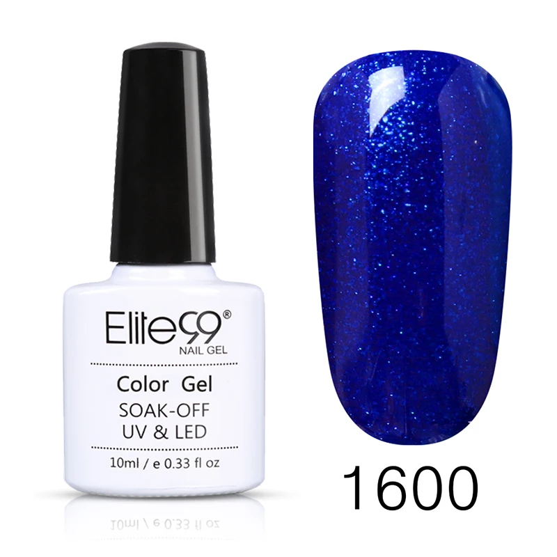 Elite99, 10 мл, чистый цвет, Гель-лак, замачиваемый, УФ-гель для ногтей, Базовое покрытие, не протирается, Полупостоянный гель для ногтей, маникюра - Цвет: 1600