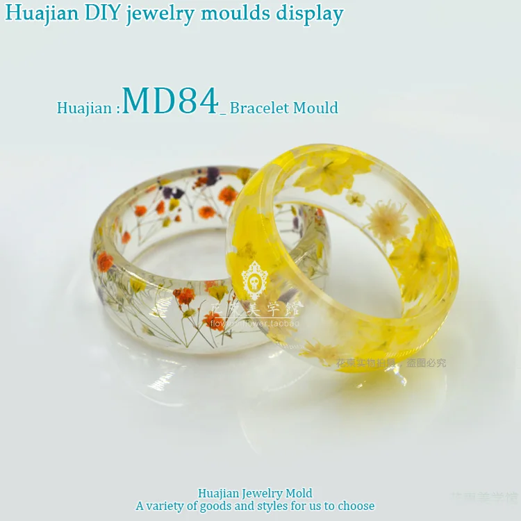 Цветок приглашение браслет Mold-MD84_Handmade mold_прозрачный Силиконовый круглый браслет Плесень Для смолы настоящий цветок DIY Плесень MD84