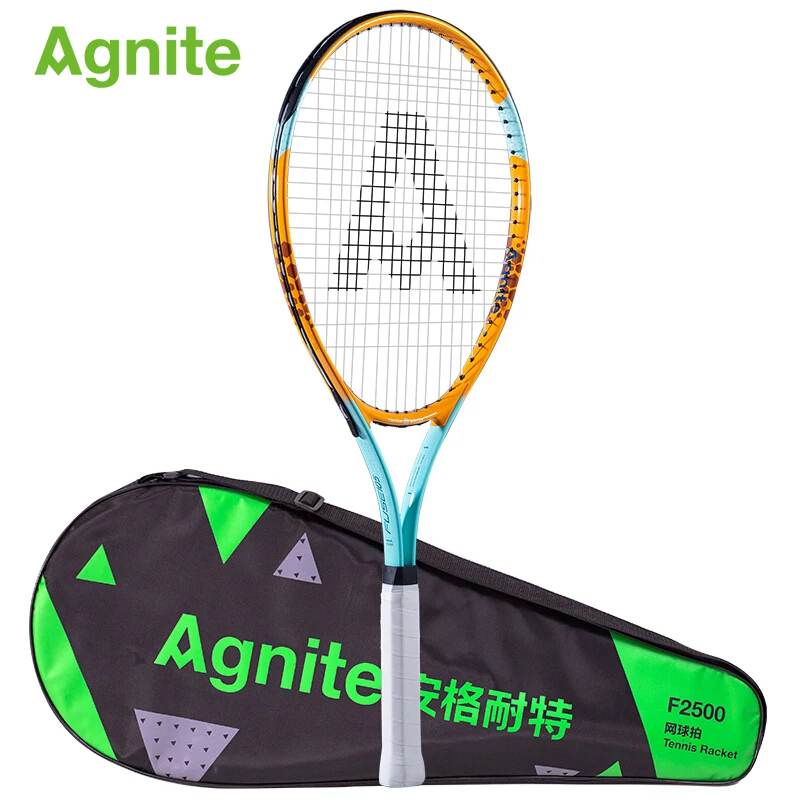 Agnite Теннисная ракетка алюминиевый сплав ракетка для взрослых с сильной гибкой теннисной струной бесплатная сумка для переноски оптовая