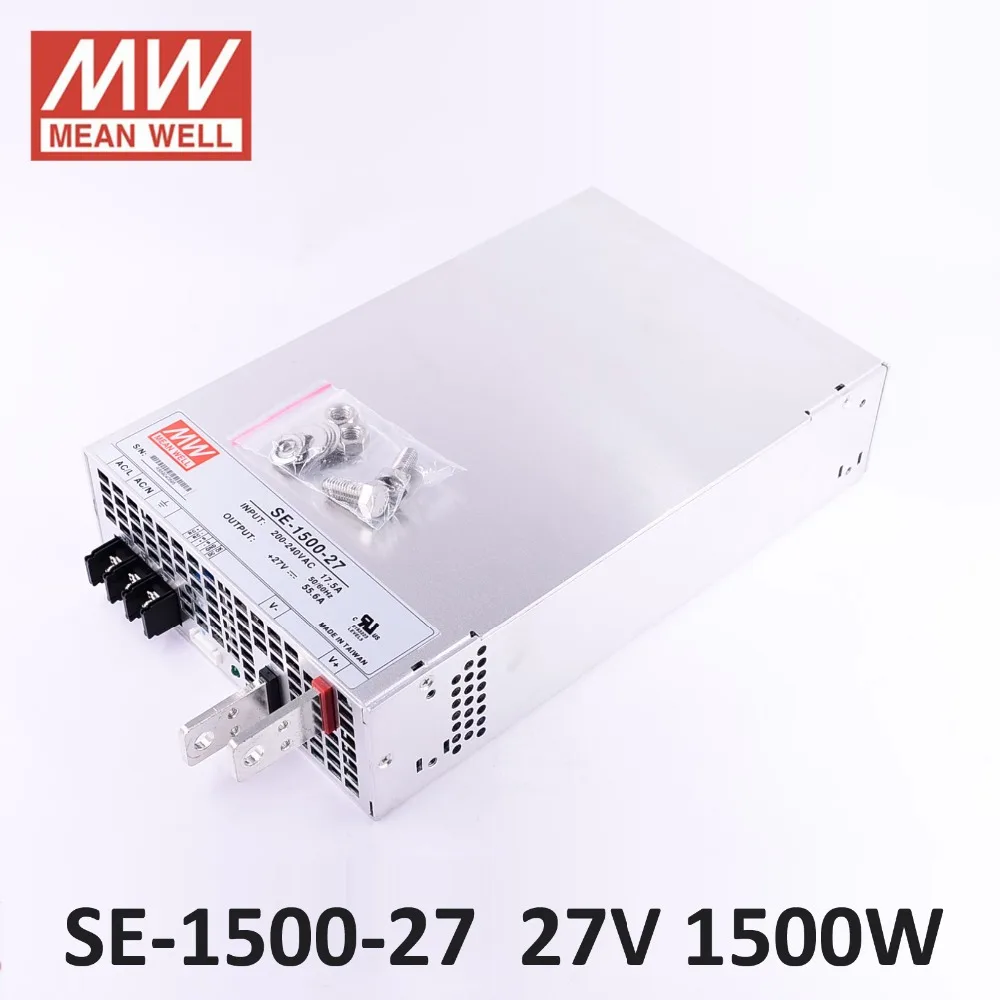 блок питания Оригинал Meanwell 1500 Вт 55.6A 27 В Питания SE AC 220 к DC БЛОК ПИТАНИЯ MEAN WELL