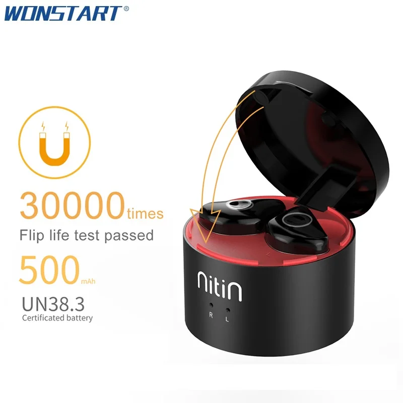 

Wonstart W6 nitin TWS Mini Wireless Bluetooth Earphone With IPX6 Waterproof Stereo Earphones Wireless Earbuds In Ear for Phone