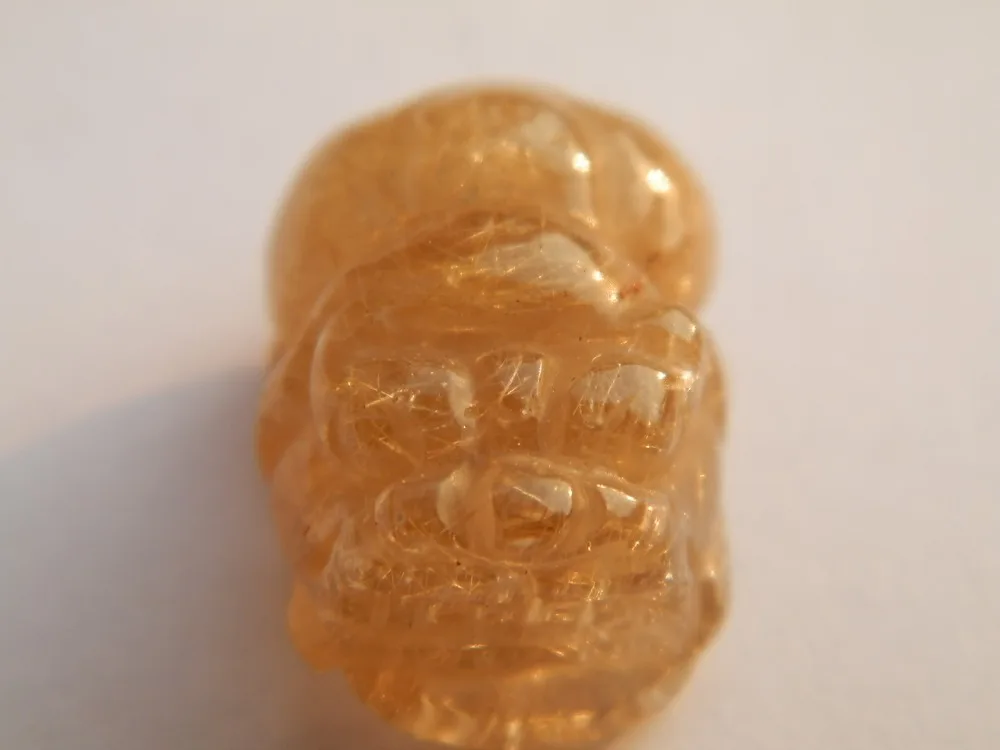 

Natural Huang Fajing carving, town house, lucky, and to ward off bad luck, the mythical wild animal, quartz crystal healing