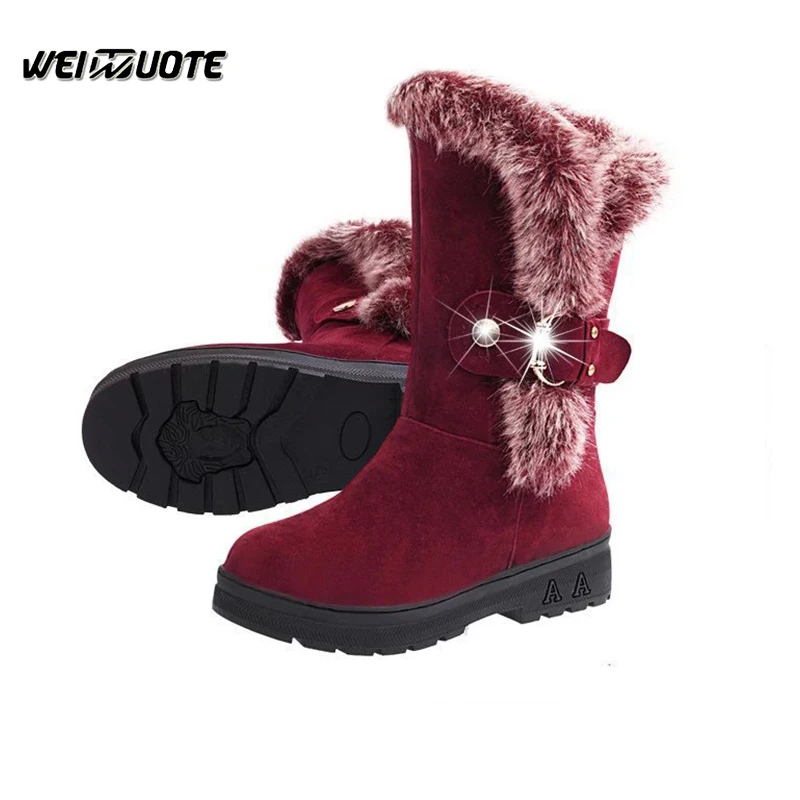 

Women Boots Warm Winter Boots Female Fashion Women Shoes Faux Suede Ankle Boots For Women Botas Mujer Plush Insole Snow Boots