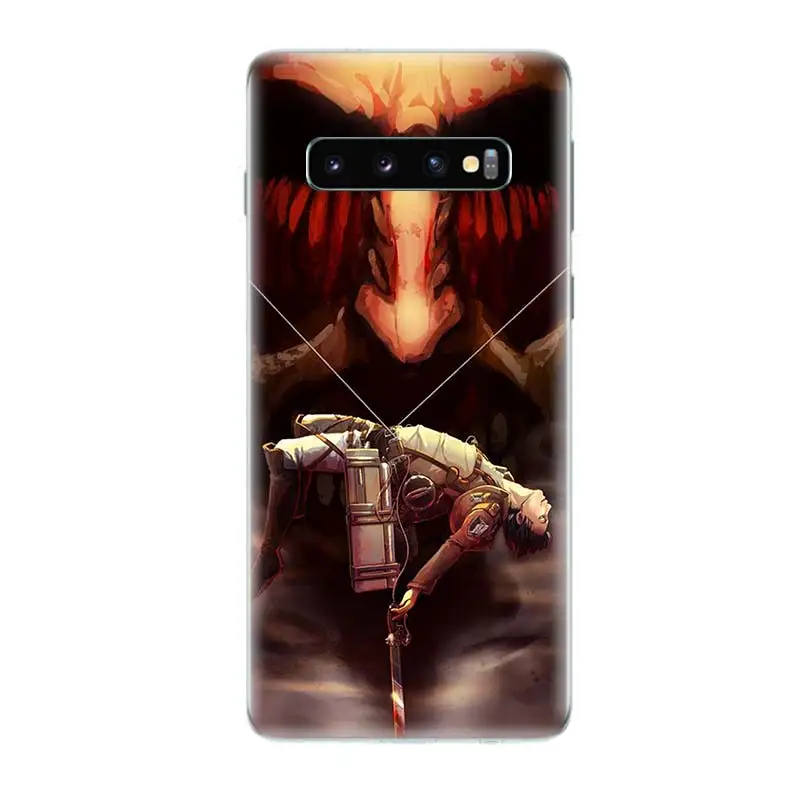 Сапоги для косплея Shingeki No Kyojin Аниме силиконовый чехол телефона samsung Galaxy S10 S6 S7 край