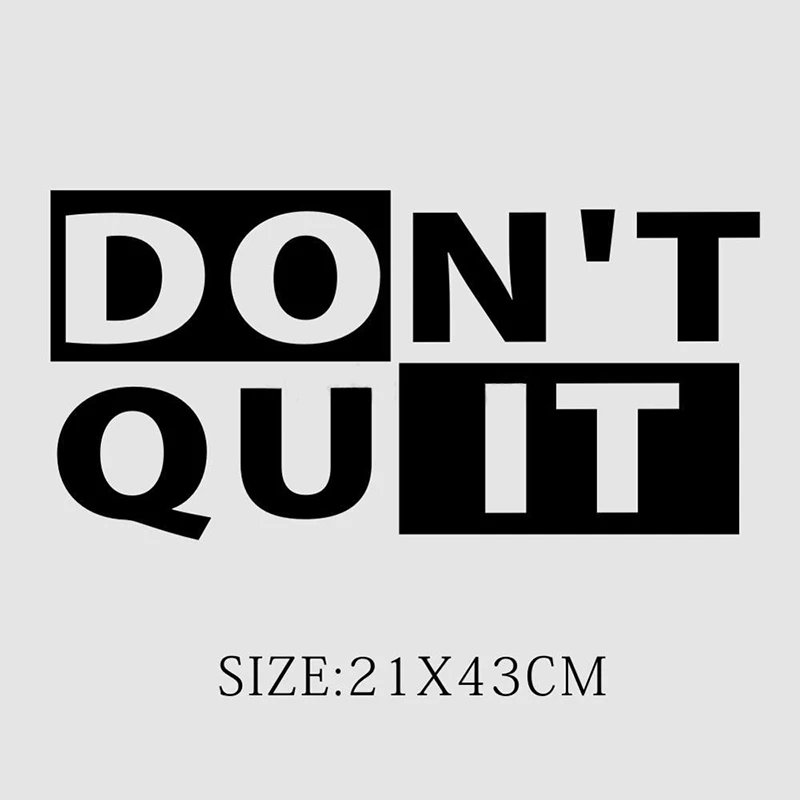

Don't Quit Workout Motivational Fitness Gym Life Quote Vinyl Wall Decor Sticker