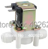 10 шт./партия, 1/" Нормально закрывающийся, пластиковый материал для питьевой фонтанов 220VAC или 12VDC, электромагнитный клапан