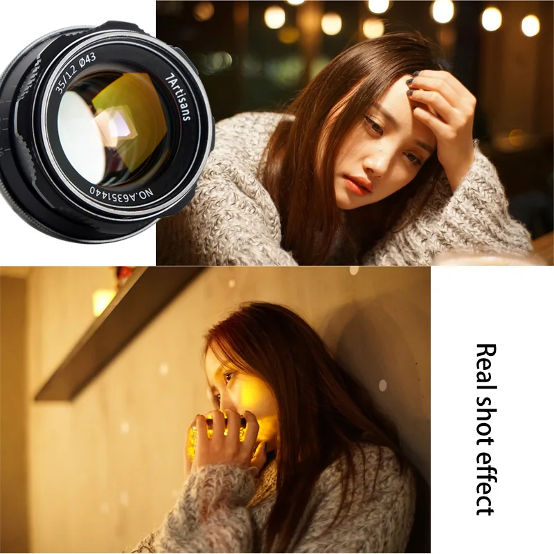 7artisans 35mm F1.2 APS-C Manual Fixed Lens For E Mount Canon EOS-M Mount Fuji FX Mount Hot Sale Free Shipping