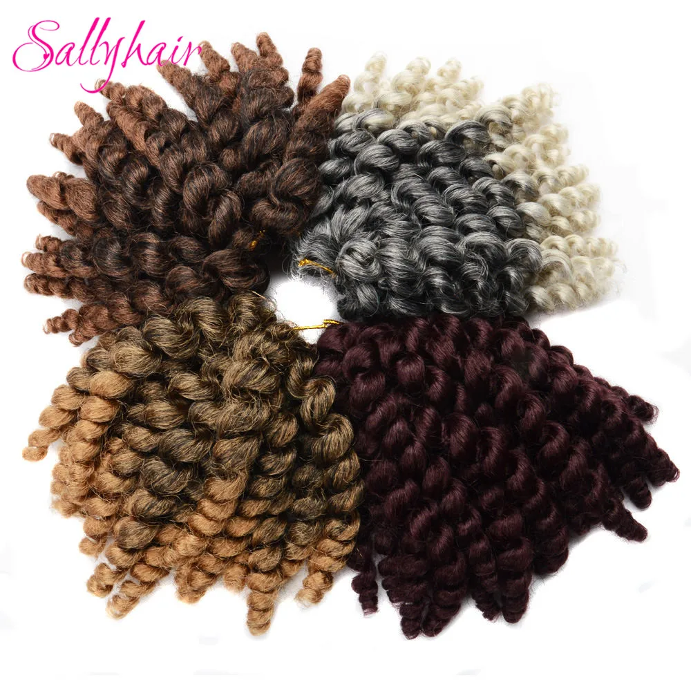Sallyhair Jumpy Wand вязанные волосы Омбре косички синтетические кудрявые наращивание