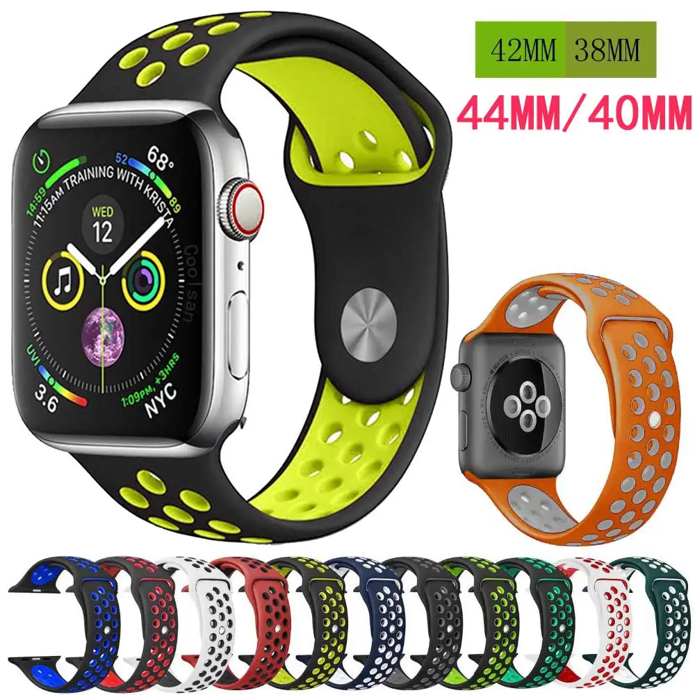 Sport watch strap for apple watch band 42mm 44mm watchband iwatch 4 replace strap Apple watch 4/3/2 40mm 38mm Wristband Bracelet