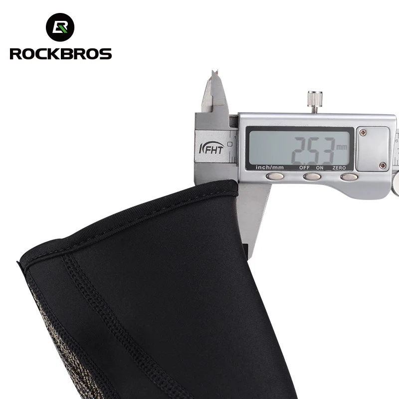 ROCKBROS – housse pour chaussures de cyclisme vtt, tissu résistant à l'abrasion, coupe-vent, garde au chaud, demi-chaussure, couvre-chaussures de vélo de route, noir