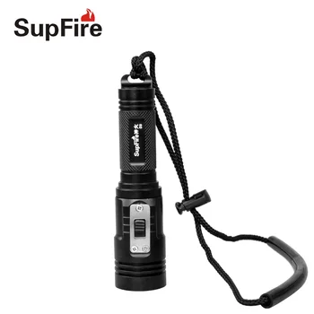 

SupFire D3 CREE XM U2 Led Diving Flashlight Waterproof IP68 Portable LED Torch Outdoor Led Lighting by 18650 Battery