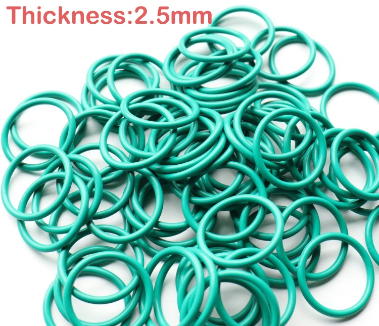 

40pcs 9x2.5 9*2.5 10x2.5 10*2.5 11x2.5 11*2.5 (OD*Thickness) Green Viton FKM Fluorine Rubber O Ring O-Ring Oil Sealing Gasket