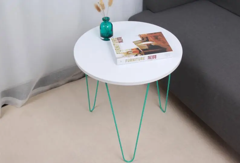48*50CM Mini Coffee Table Balcony Tea Table Modern Bedside Table Sofa Side Round Table