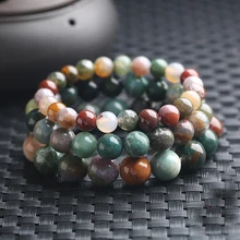 10 мм браслеты из натурального камня, эластичный браслет для мужчин и женщин, модные ювелирные изделия, бусы из Индии, кулоны, сделай сам