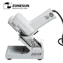 ZONESUN 110/220 В Электрический вакуумный оловоотсоса припоя Sucker Gun 220 В 100 Вт де-припой пистолет поглощают олова пистолет сварки инструмент Наборы