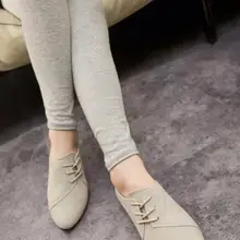 Г., новая весенняя повседневная женская обувь женские туфли из нубука на плоской подошве на шнуровке красивые туфли с круглым носком