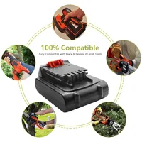 li ion 2000mAh Li-ion 20V LBXR20 נטענות סוללה עבור בלק אנד דקר LB20 LBX20 LST220 LSW20 SSL20SB SSL20SB-2 ASL186K ASL188K L10 (5)