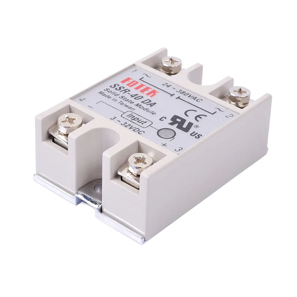 5 шт. 40A/250 V SSR-40DA белый твердотельные реле постоянного тока контроллер 3-32 В постоянного тока 24-380 V AC# J238