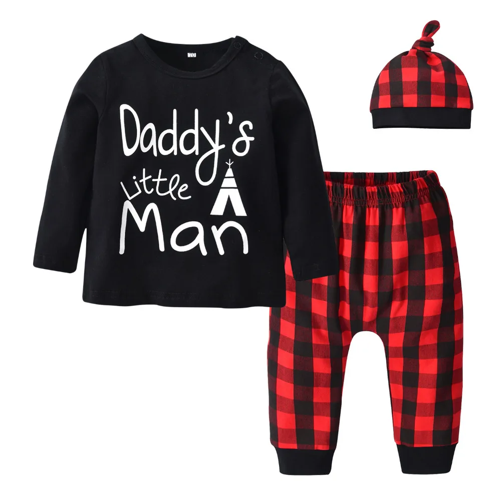 Autumn Infant Baby Boy Clothes 3PCS Sets Newborn Toddler Kids Outfits