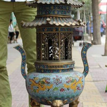 USPS в США S1740 Королевский Дворец Перегородчатой Fly Дракон Львиная Голова Ступа Статуя Курильница Курильница