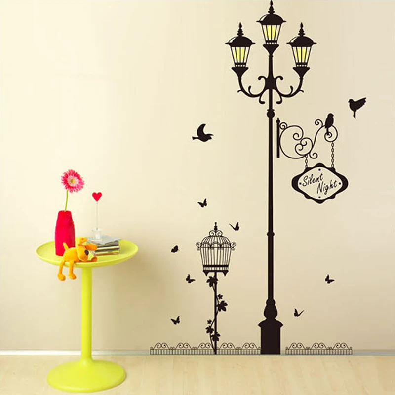 GOOD FRIENDS & LAMP POST Removable Wall Sticker GOOD FRIENDS & LAMP POST Removable Wall Sticker