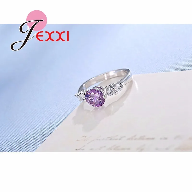 925 пробы серебряные кольца для женщин лучшие свадебные вечерние новые поступление Роскошный Аметист Ювелирное кольцо на палец Bijoux