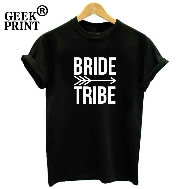 Повторяющаяся надпись Bride Tribe футболки с принтом женские HEN DO NIGHT футболка для