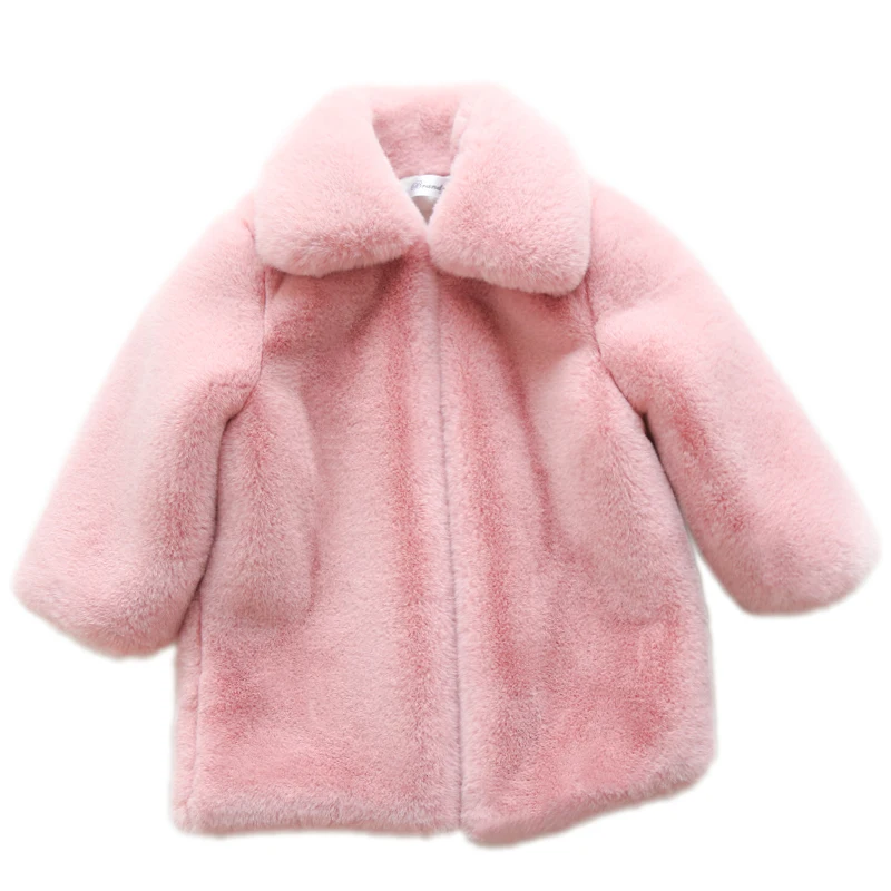 

Boys Girls Faux Fur Jacket Children Winter Warm Thick Fur Short Coat Kids Fake Fur Outerwear Child Parkas