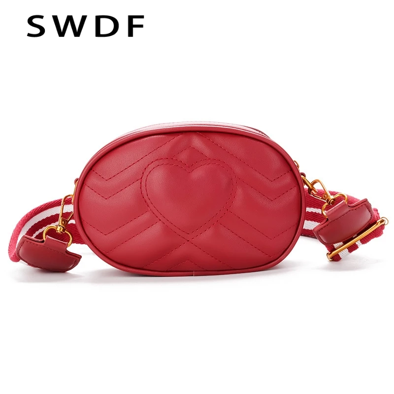 

SWDF New Women's Shoulde Bag Waist Pack Chest Pack Women Colorful Summer Crossbody Bag Love Logo Handbags Ins Hot Messenger Bags