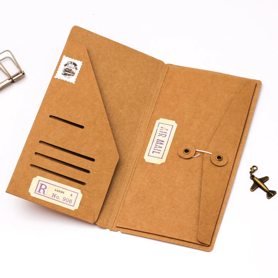 2 шт./пара размеры s, m, l путешественника тетрадь Kraft бумага Pocker бизнес держатель для карт паспорт стиль папки файлов