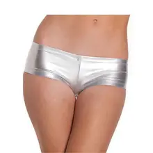 Push up Bikini Bottom Brazilian Swimwear Women PU Leather Panties Sexy Briefs Solid Swimsuit Two-Piece Separates Underwear