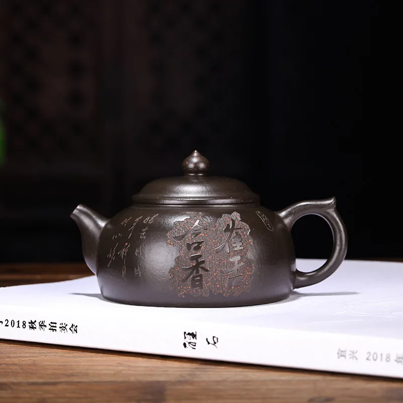 

Teapot Famous Full Manual Raw Ore Green Mud Contain Incense Pot New Product Sell Well Teapot Tea Set Wholesale Customized