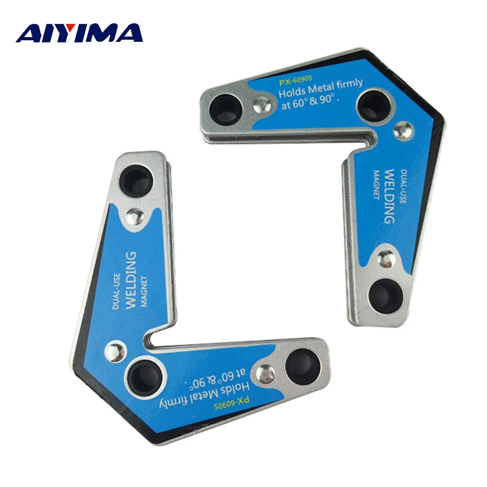 

AIYIMA 2 Pcs Multi-angle Mini Welding Corner Magnet Neodymium Magnetic Clamp For Holding Dual-use Welding Fixator