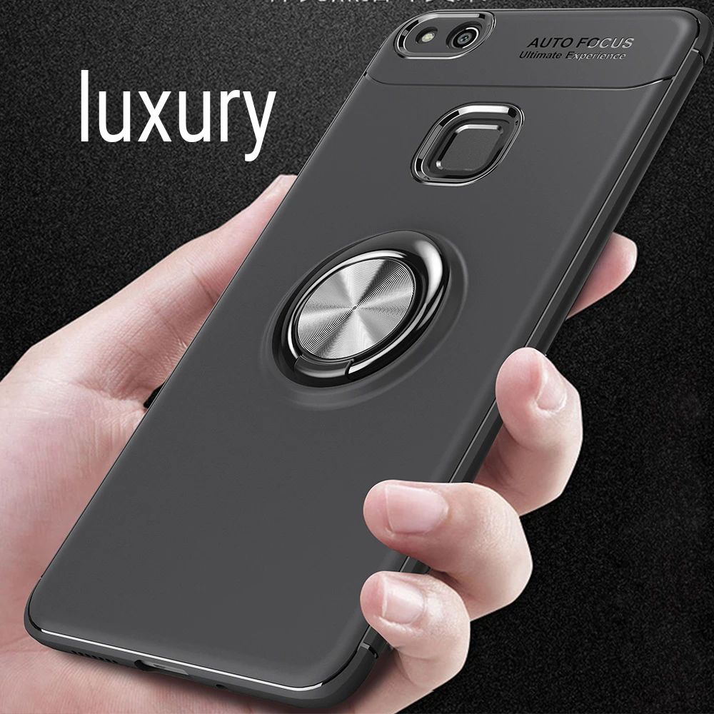 AXBETY ل huawei P10 زائد حالة الترا سليم السيليكون حافظة لهاتف huawei P10 لايت حالة 360 دوران حلقة إخفاء حامل حامل غطاء AXBETY ل huawei P10 زائد حالة الترا سليم السيليكون حافظة لهاتف huawei P10 لايت حالة 360 دوران حلقة إخفاء حامل حامل غطاء