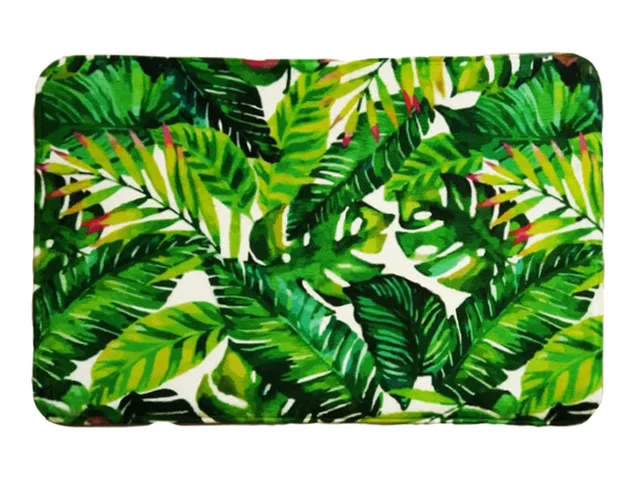Bath Mat Tropical Tree Printing Suede Non Slip Absorbent Shower Bathroom Mat For Toilet Rugs Kitchen Floor Mat alfombras tapis