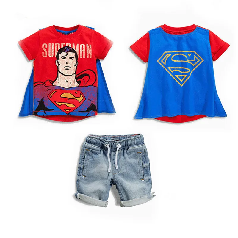 2017 Kids Clothes Children Boys Summer Clothing Sets Baby Spiderman Batman Short Sleeve Suits Roupas Infantis Menino Costume 11