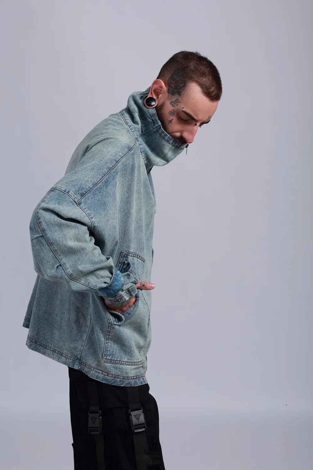 QoolXCWear мужская куртка Оверсайз Джинсовая Куртка хип хоп крутая скейтборд уличная