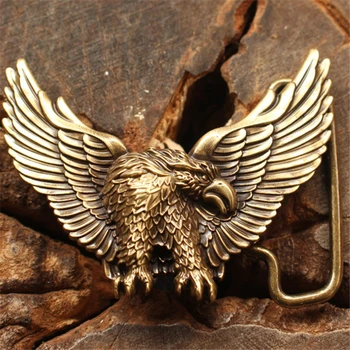 

Solid Brass Eagle Belt Buckle Men Belt Diy Accessories Brand Designer Belt Buckles Male Strap Belts Luxury Buckles BK0040
