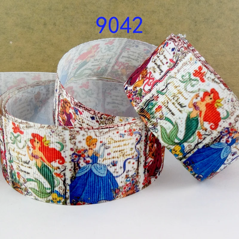 

Free shipping 50 yard per size princess ribbon printed grosgrain ribbon 9318
