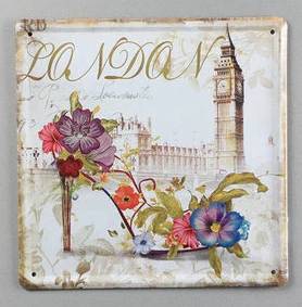 20X20CM London Shoe Vintage Home Decor Tin Sign Wall Decor Metal ... 20X20CM London Shoe Vintage Home Decor Tin Sign Wall Decor Metal ...