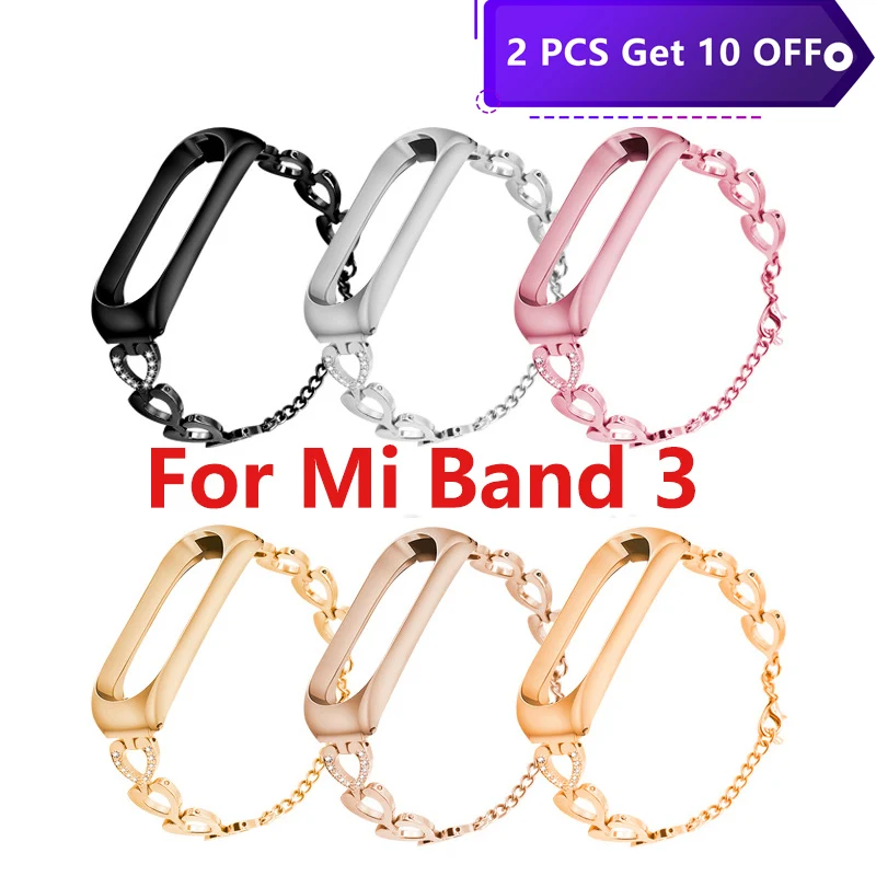 Ремешок для умных часов сменный металлический ремешок xiomi mi Band 4 или 3