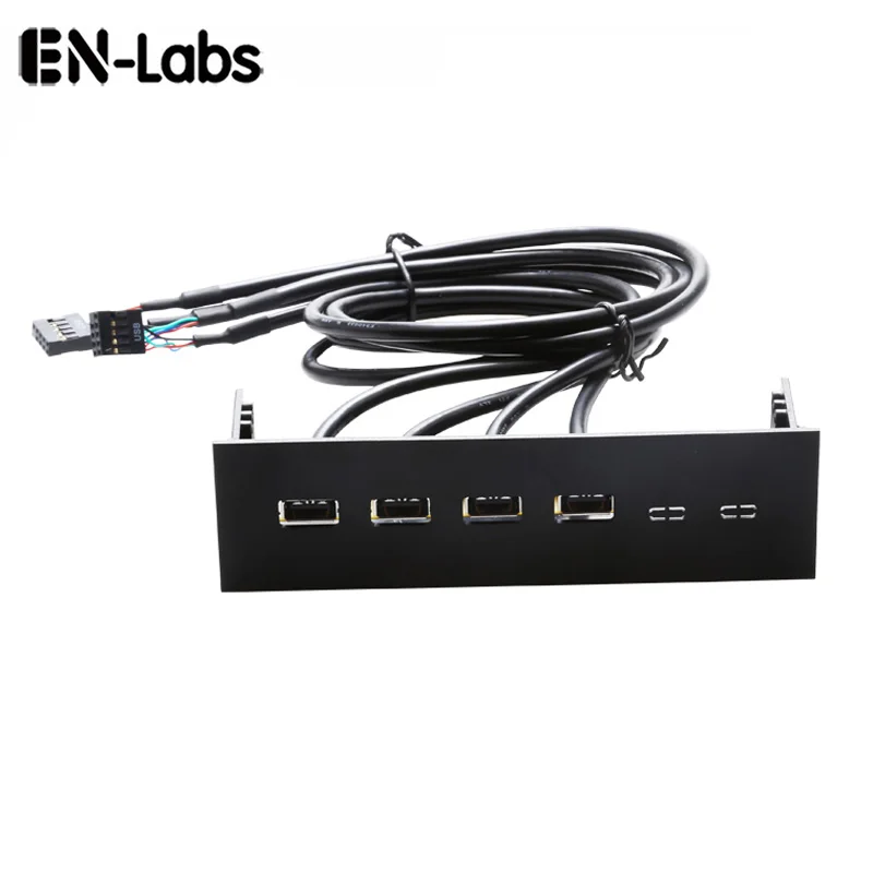 En-Labs PC 5 25 USB 3 0 2 разветвитель передней панели порта 3-20pin 2-9pin адаптер-черный пластик